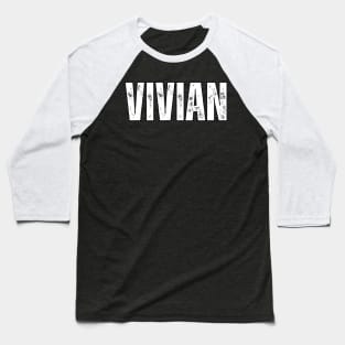 Vivian Name Gift Birthday Holiday Anniversary Baseball T-Shirt